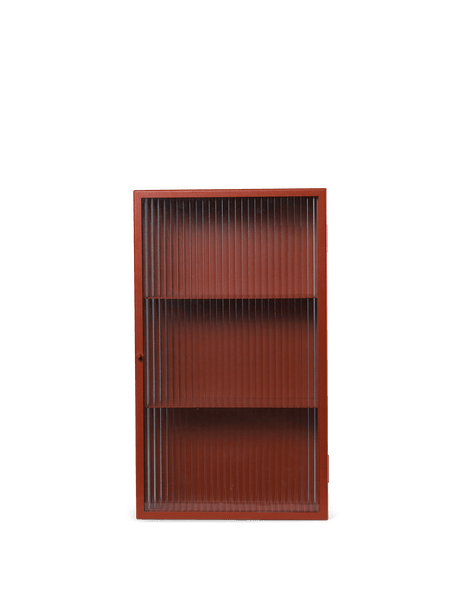 Haze Wall Cabinet, geriffeltes Glas 35x60 von Ferm Living - Oxide Red - Jacobsen Plus