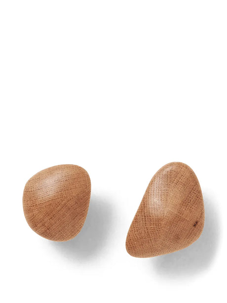 Cairn Hooks, Set aus 2 Stück von Ferm Living - Dunkelbraun - Jacobsen Plus