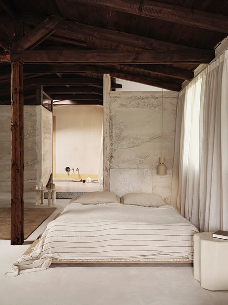 Aires Bedspread, Einzelbett von Ferm Living - Stone - Jacobsen Plus