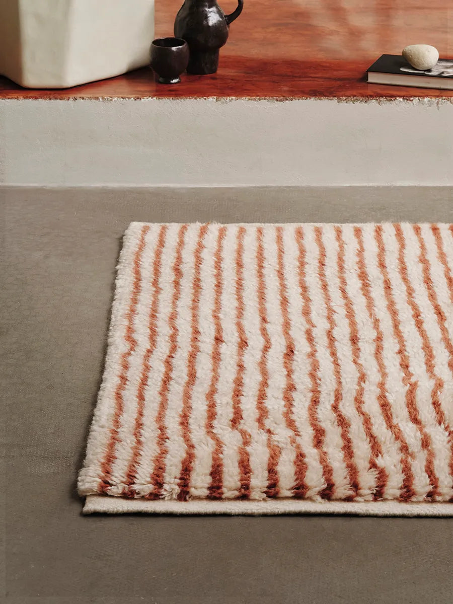 Kami Knotted Rug, red brown von Ferm Living - 3 - Jacobsen Plus