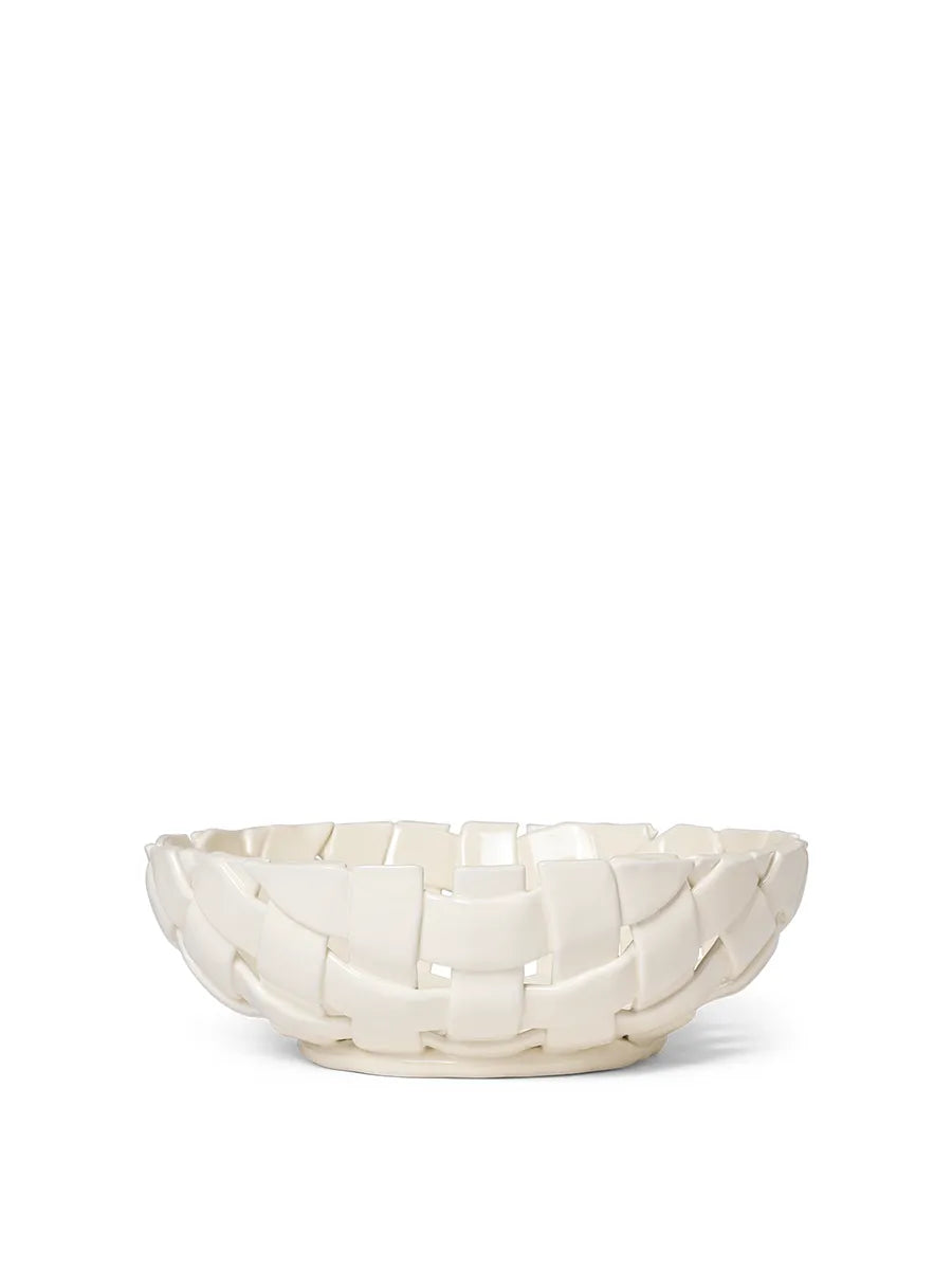 Plait Bowl, Ø30 cm von Ferm Living - Off-White - Jacobsen Plus