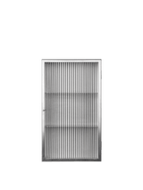 Haze Wall Cabinet, geriffeltes Glas 35x60 von Ferm Living - Edelstahl - Jacobsen Plus