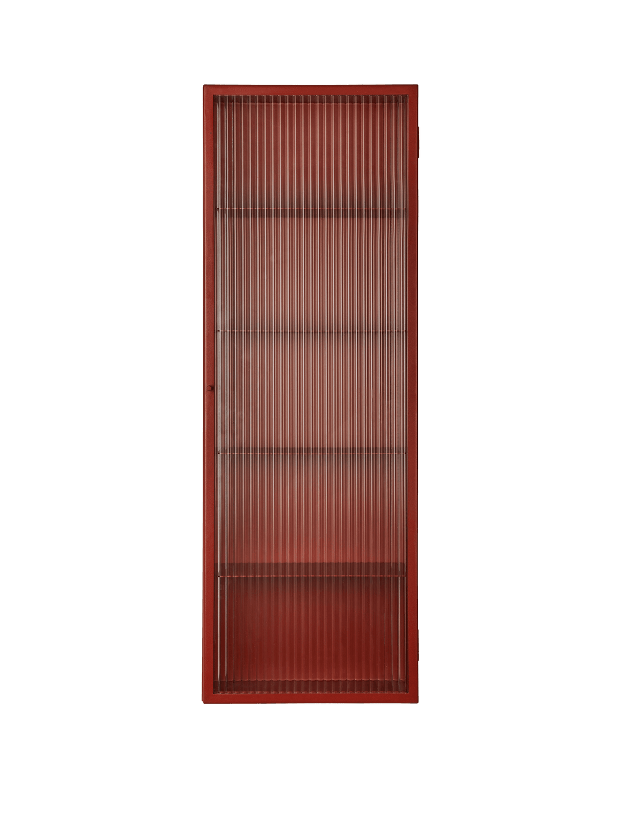 Haze Wall Cabinet, geriffeltes Glas 35x100 von Ferm Living - Oxide Red - Jacobsen Plus