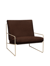 Desert 1-Seater udendørs lænestol fra Ferm Living - Cashmere - Pure Bouclé - Chestnut - Jacobsen Plus