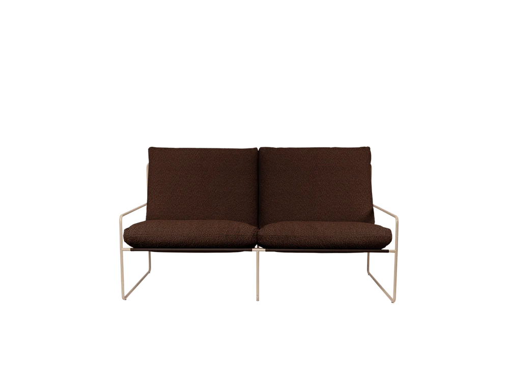 Desert 2-Seater fra Ferm Living - Cashmere - Pure Bouclé - Chestnut - Jacobsen Plus