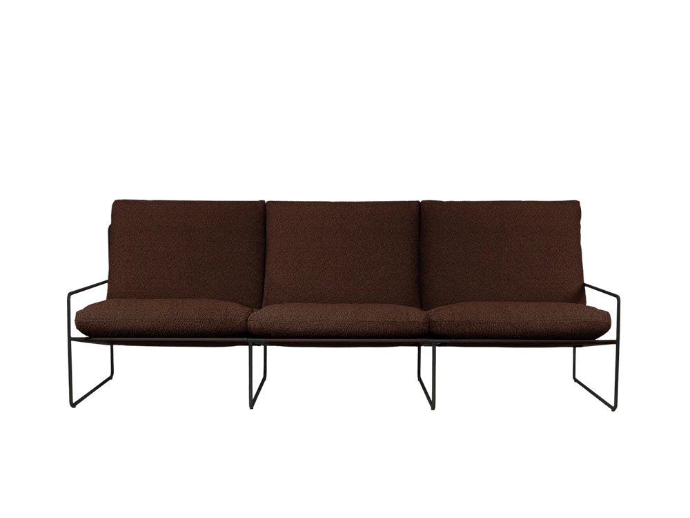 Desert 3-Seater outdoor sofa fra Ferm Living - Black - Pure Bouclé - Chestnut - Jacobsen Plus