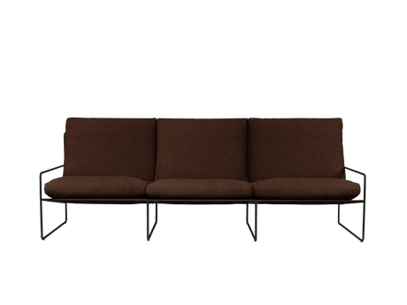 Desert 3-Sitzer outdoor Sofa von Ferm Living - Schwarz - Pure Bouclé - Chestnut - Jacobsen Plus