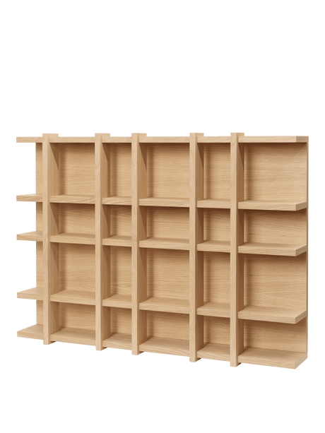 Tilem Regal, 6 x 4 von Ferm Living - Natur-Eiche - Jacobsen Plus