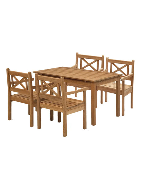 Skagerak Skagen Sæt i Teak, 4 Stühle und Tisch von Fritz Hansen - 1 - Jacobsen Plus