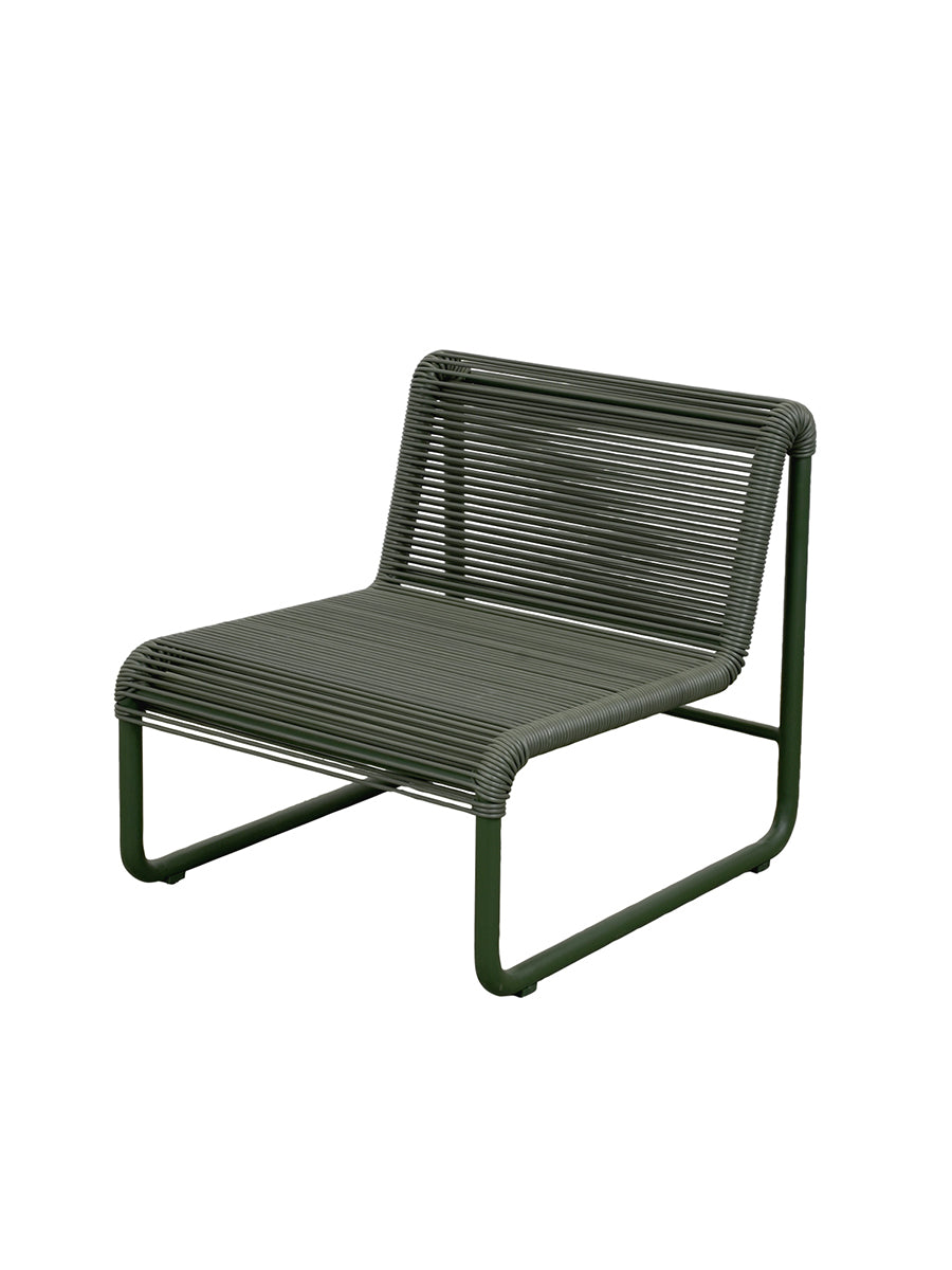 Al Dente Outdoor Lounge-Sessel von Cane-line - Dunkelgrün - Jacobsen Plus