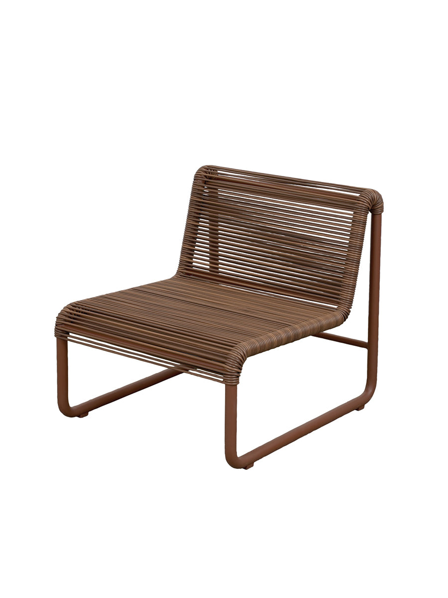 Al Dente Outdoor Lounge-Sessel von Cane-line - Desert Rot - Jacobsen Plus