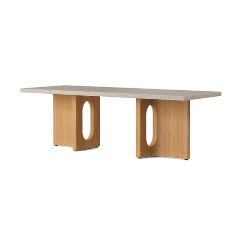 Androgyne Lounge Table, Kunis Breccia / Wood fra Audo Copenhagen - Natural oak - Jacobsen Plus