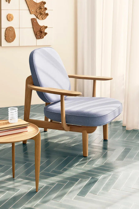 Fred Sessel, lackierte Eiche von Fritz Hansen - YELLOW (1110) - Jacobsen Plus