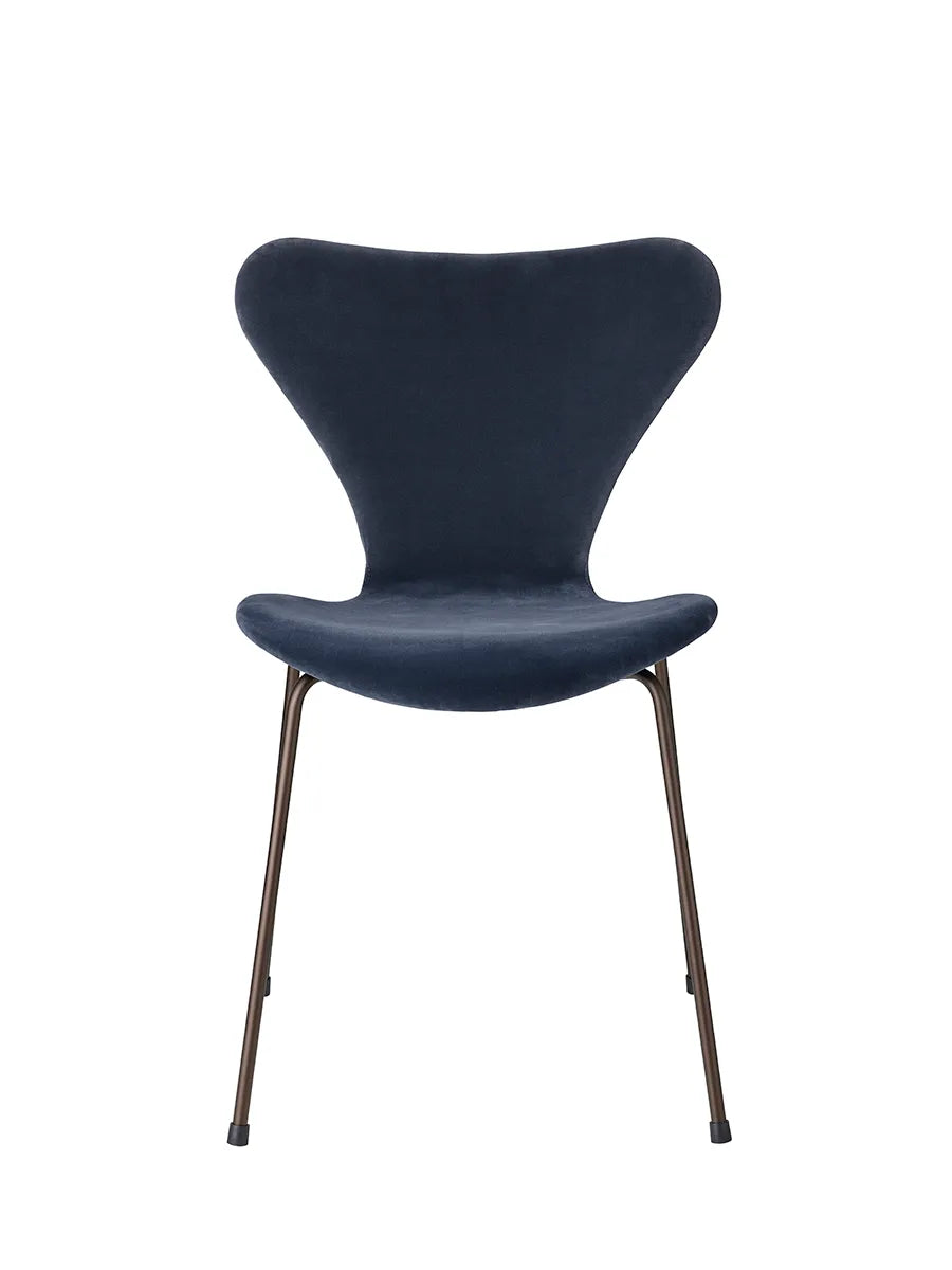 3107 Stuhl, vollgepolstert Velour von Arne Jacobsen