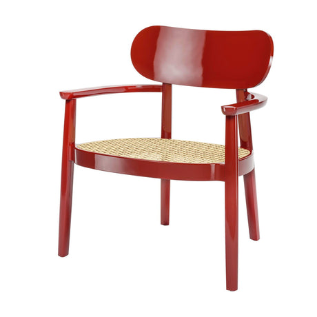 119 F lænestol fra Thonet - Nature - High Gloss beech dark red - Jacobsen Plus