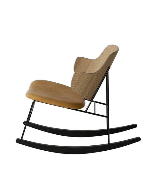The Penguin Rocking Chair, Eg natur/Dakar Leder von Audo Copenhagen - 3 - Jacobsen Plus