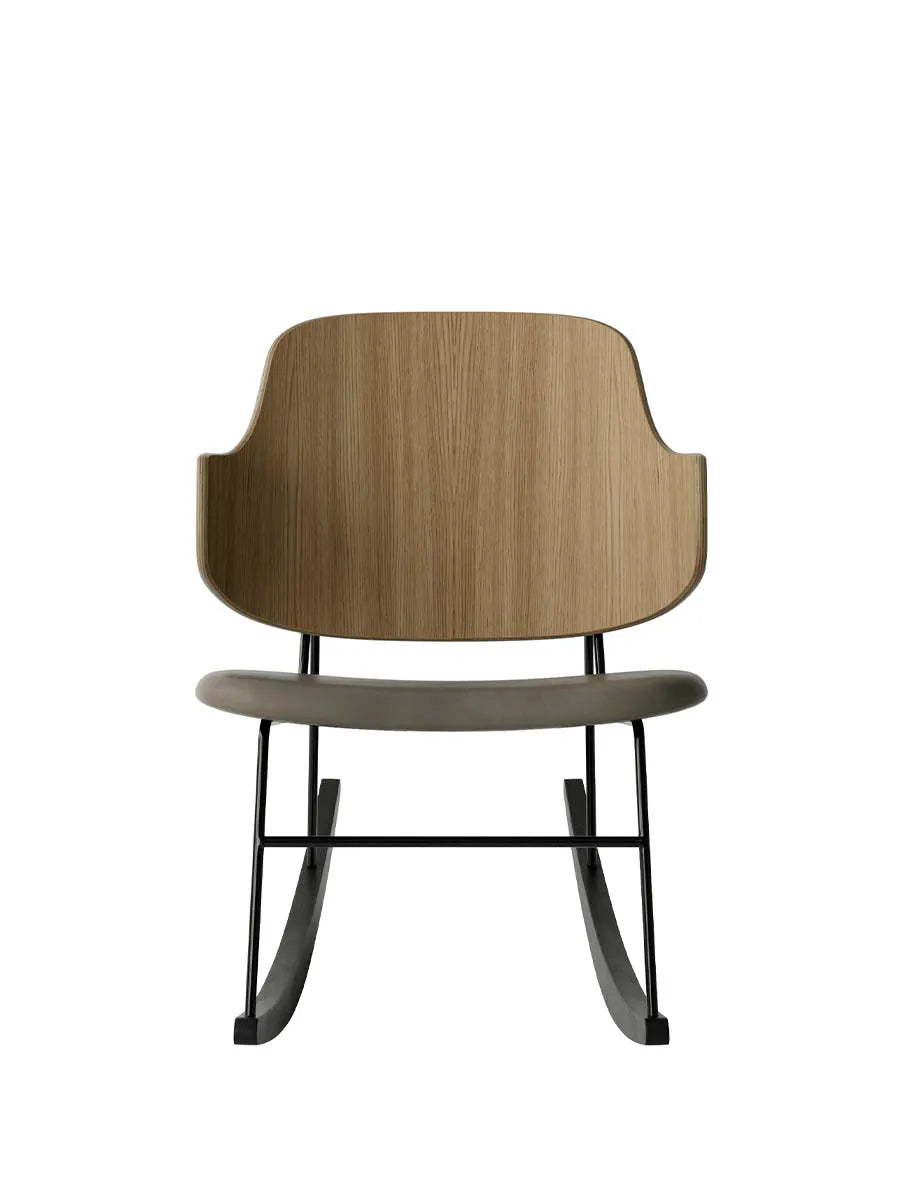 The Penguin Rocking Chair, Læder fra Audo Copenhagen - Natural Oak / Dakar 0329 - Jacobsen Plus