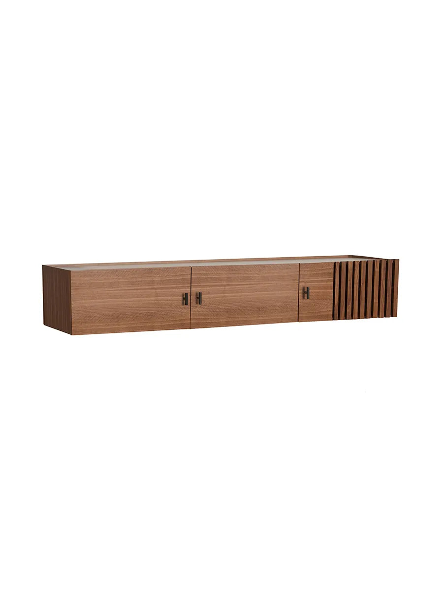 Array Low Sideboard, wandmontiert von Woud - Walnuss - Jacobsen Plus