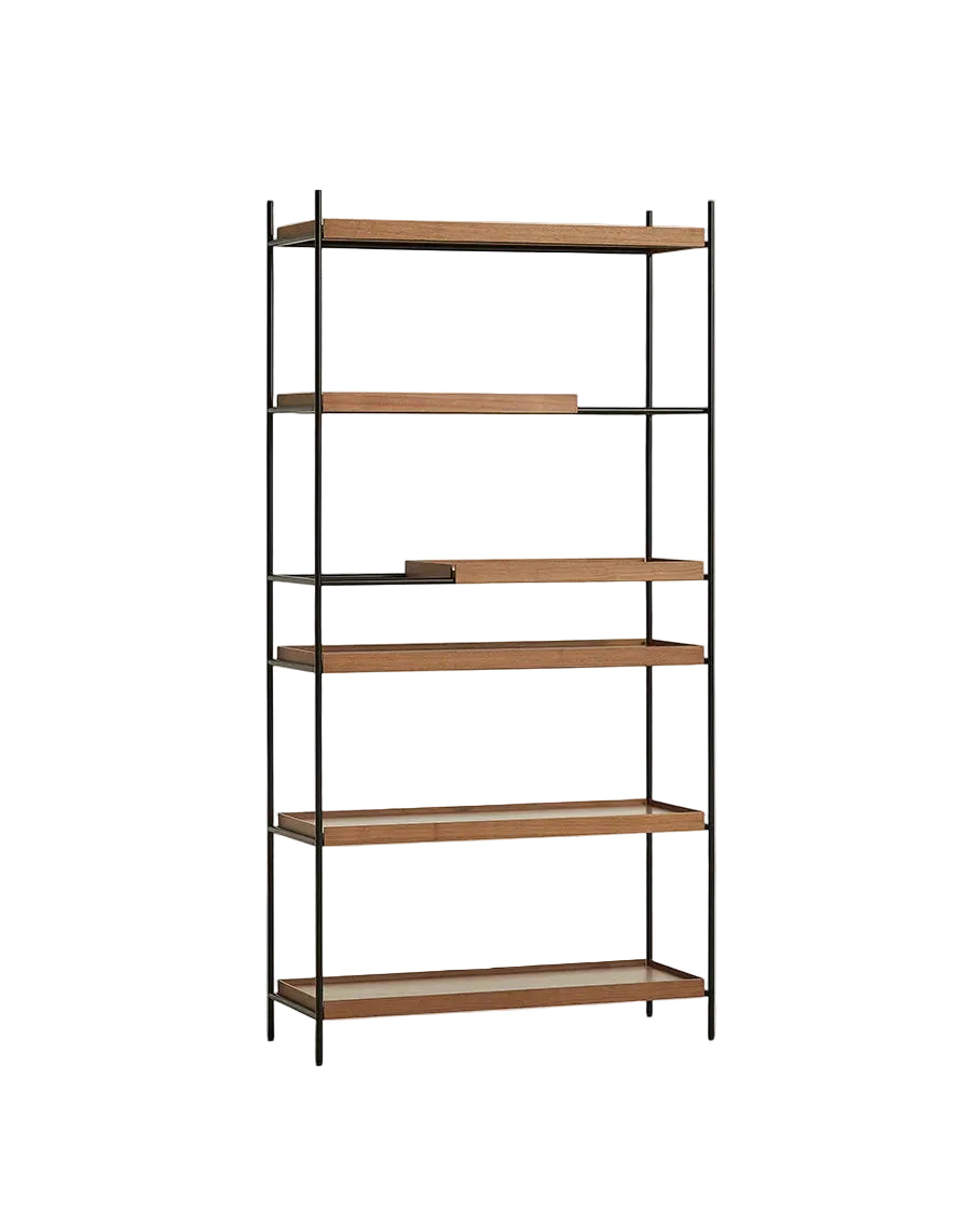Tray Shelf, høj fra Woud - Walnut: 4 wide, 2 short - Jacobsen Plus