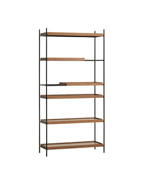 Tray Shelf, høj fra Woud - Walnut: 4 wide, 2 short - Jacobsen Plus