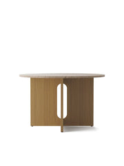 Androgyne Dining Table Ø120 natürlicher Eiche, Sandstein von Audo Copenhagen