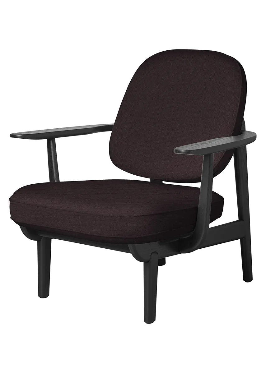 Fred Lænestol, sortfarvet ask fra Fritz Hansen - Christianshavn / DARK RED (1142) - Jacobsen Plus