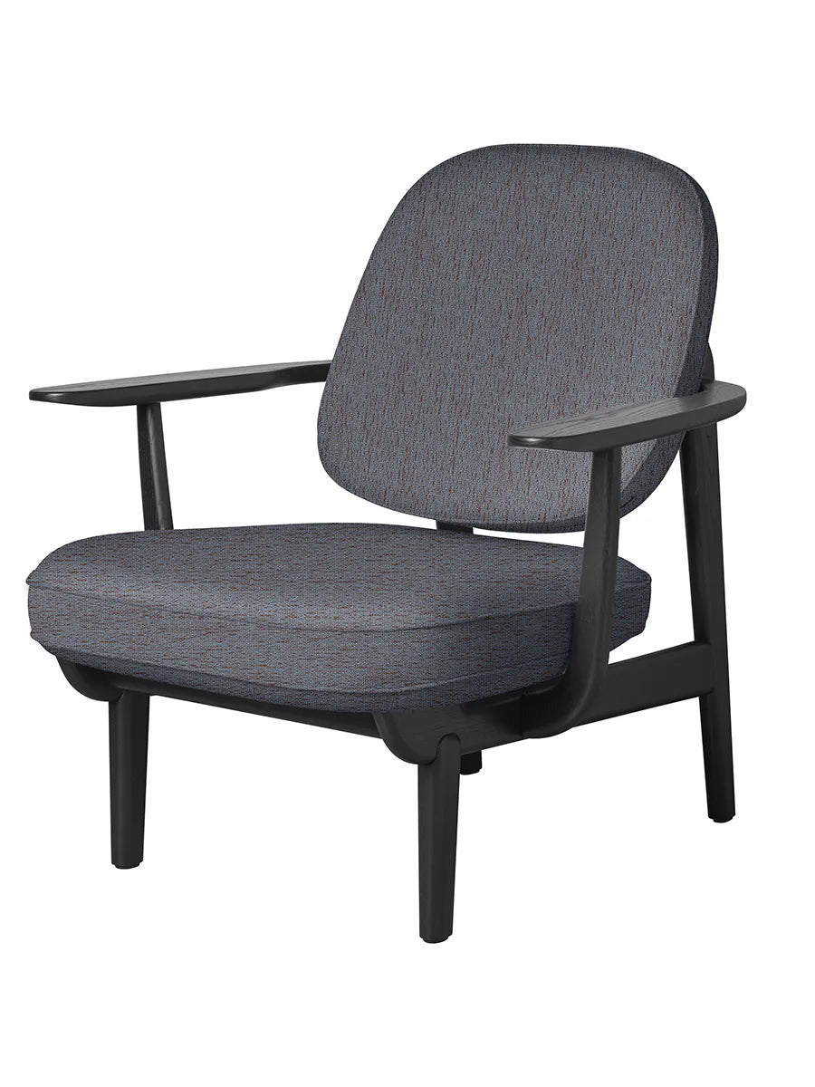 Fred Lænestol, sortfarvet ask fra Fritz Hansen - Christianshavn / ORANGE-BLUE (1150) - Jacobsen Plus