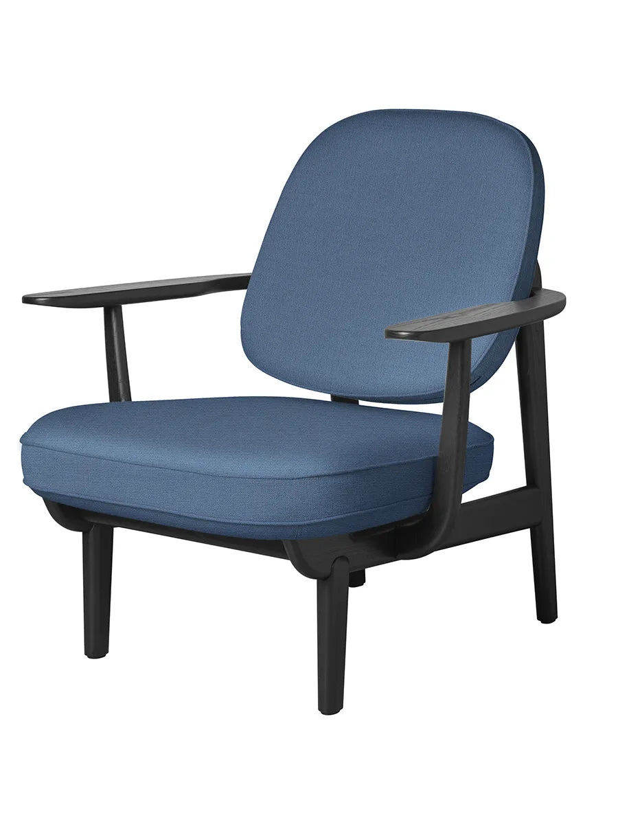 Fred Lænestol, sortfarvet ask fra Fritz Hansen - Christianshavn / LIGHT BLUE UNI (1151) - Jacobsen Plus