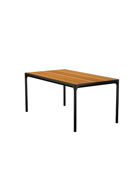 Four Tisch 160 x 90 cm von Houe - Schwarzes Aluminiumgestell - Bambus Tischplatte - Jacobsen Plus