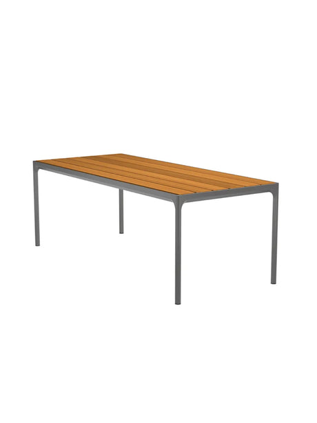 Four Tisch 210 x 90 cm von Houe - Grau Aluminiumgestell - Bambus-Tischplatte - Jacobsen Plus