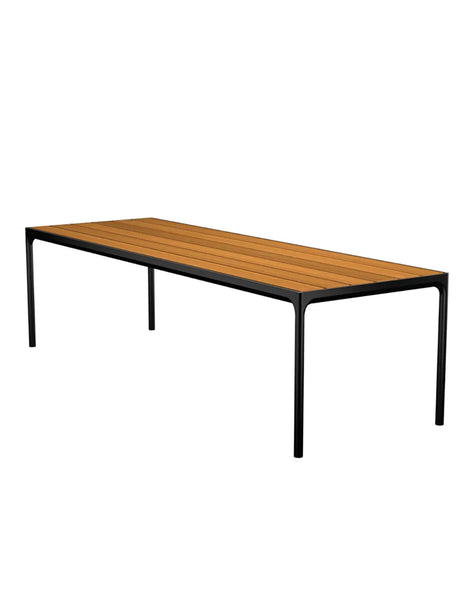 Four Tisch 270 x 90 cm von Houe - Schwarzes Aluminiumgestell - Bambus Tischplatte - Jacobsen Plus