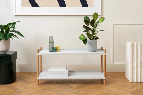 BOLT Shelving 1000 von Nine - 2 Regalbretter – Weiß-natur Eiche - Jacobsen Plus