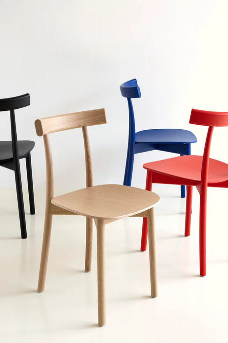 Skinny Holzstuhl, Esche/Blau von Nine - 4 - Jacobsen Plus