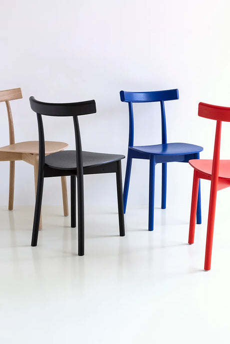 Skinny Holzstuhl, Esche/Blau von Nine - 5 - Jacobsen Plus