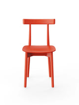 Skinny wooden chair, Esche/rot von Nine - 1 - Jacobsen Plus