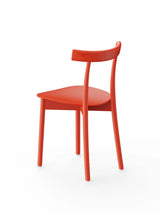 Skinny wooden chair, Esche/rot von Nine - 10 - Jacobsen Plus
