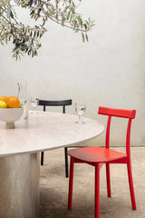 Skinny wooden chair, Esche/rot von Nine - 5 - Jacobsen Plus