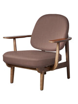 Fred Lænestol, valnødfarvet eg fra Fritz Hansen - Christianshavn / ORANGE-RED (1131) - Jacobsen Plus