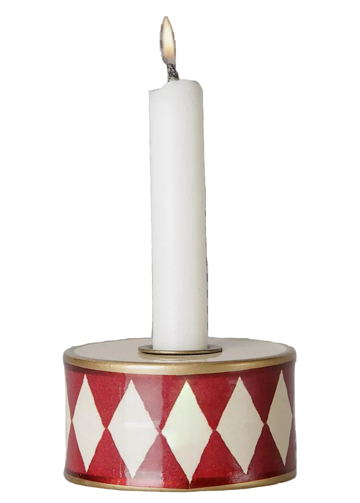 Maileg - Lysestage Tromme, Off-White/Rød - 1 - Jacobsen Plus