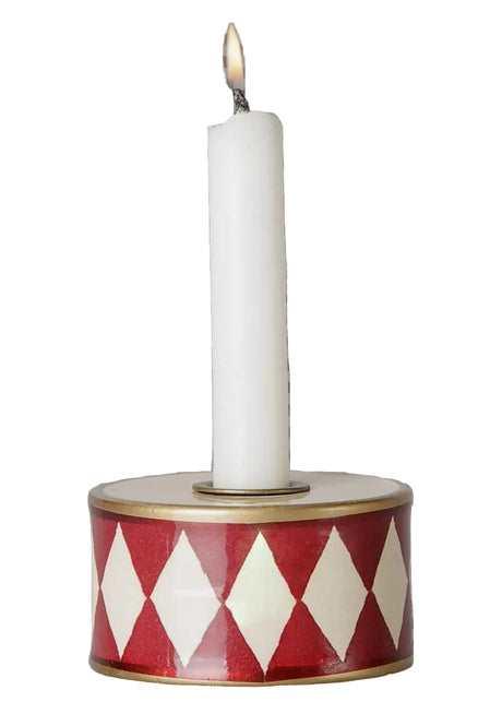 Maileg - Kerzenständer Trommel, Off-White/Rot - Jacobsen Plus