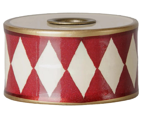 Maileg - Kerzenständer Trommel, Off-White/Rot - 2 - Jacobsen Plus