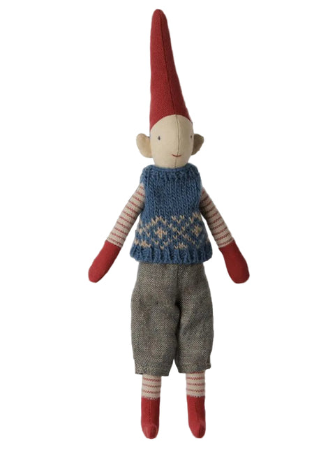 Maileg - Pixy Größe 1, Junge, blau gestrickte Weste - 1 - Jacobsen Plus