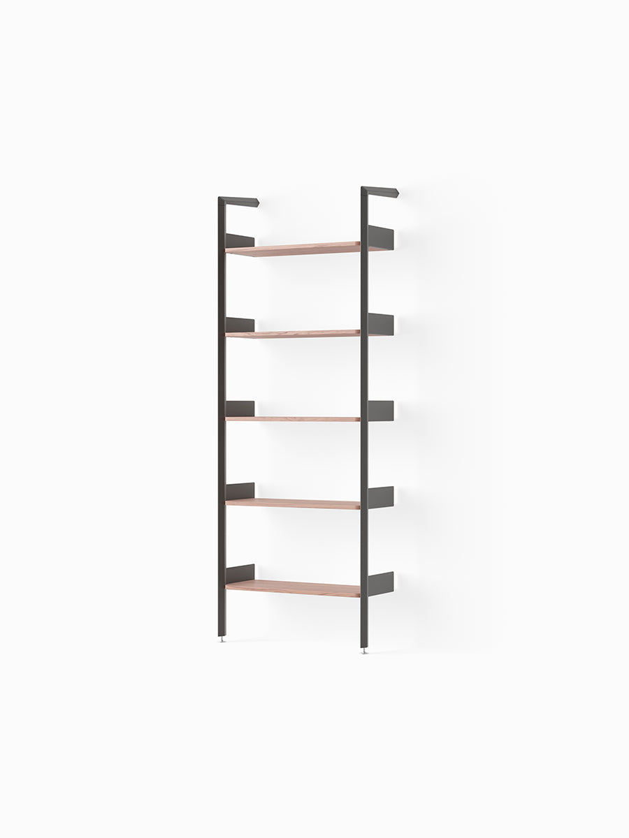  - Anthracite w. Lacquered Walnut shelves - Jacobsen Plus