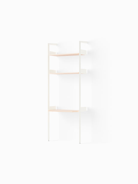 Rombe IF2, Full Bay Desk von &Tradition - Alabaster mit Regalböden aus lackierter Eiche - Jacobsen Plus