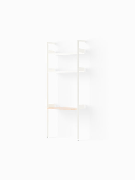 Rombe IF2, Full Bay Desk von &Tradition - Alabaster mit Alabaster-Regalen - Jacobsen Plus