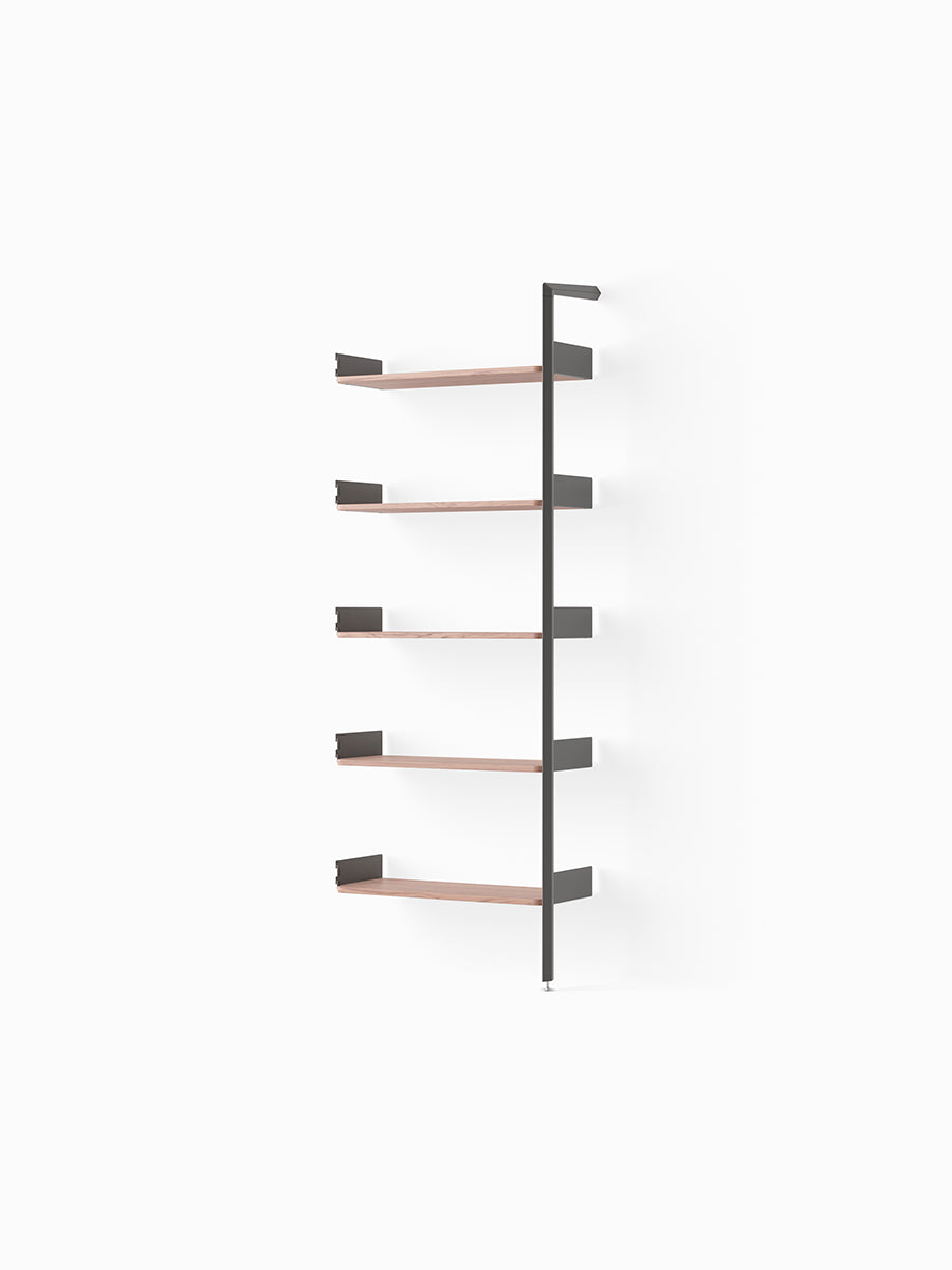  - Anthracite w. Lacquered Walnut shelves - Jacobsen Plus