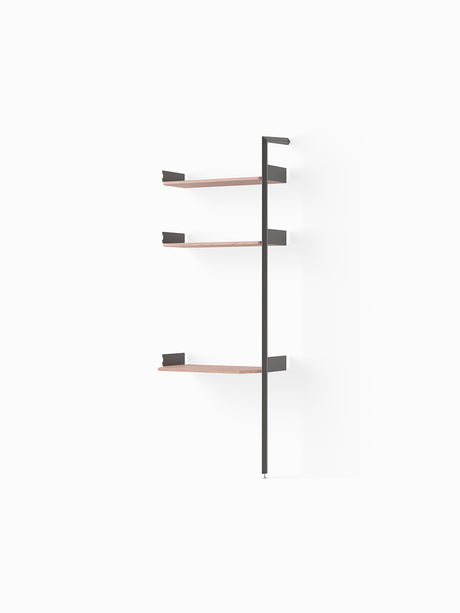 Rombe IF5, Add-on Bay Desk von &Tradition - Anthrazit mit lackierten Walnussholzregalen - Jacobsen Plus