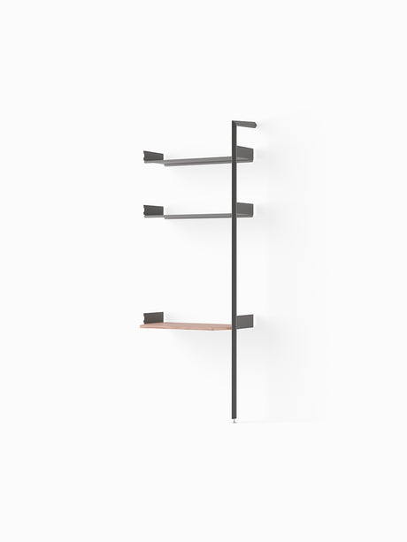 Rombe IF5, Add-on Bay Desk von &Tradition - Anthrazit mit anthrazitfarbenen Regalen - Jacobsen Plus