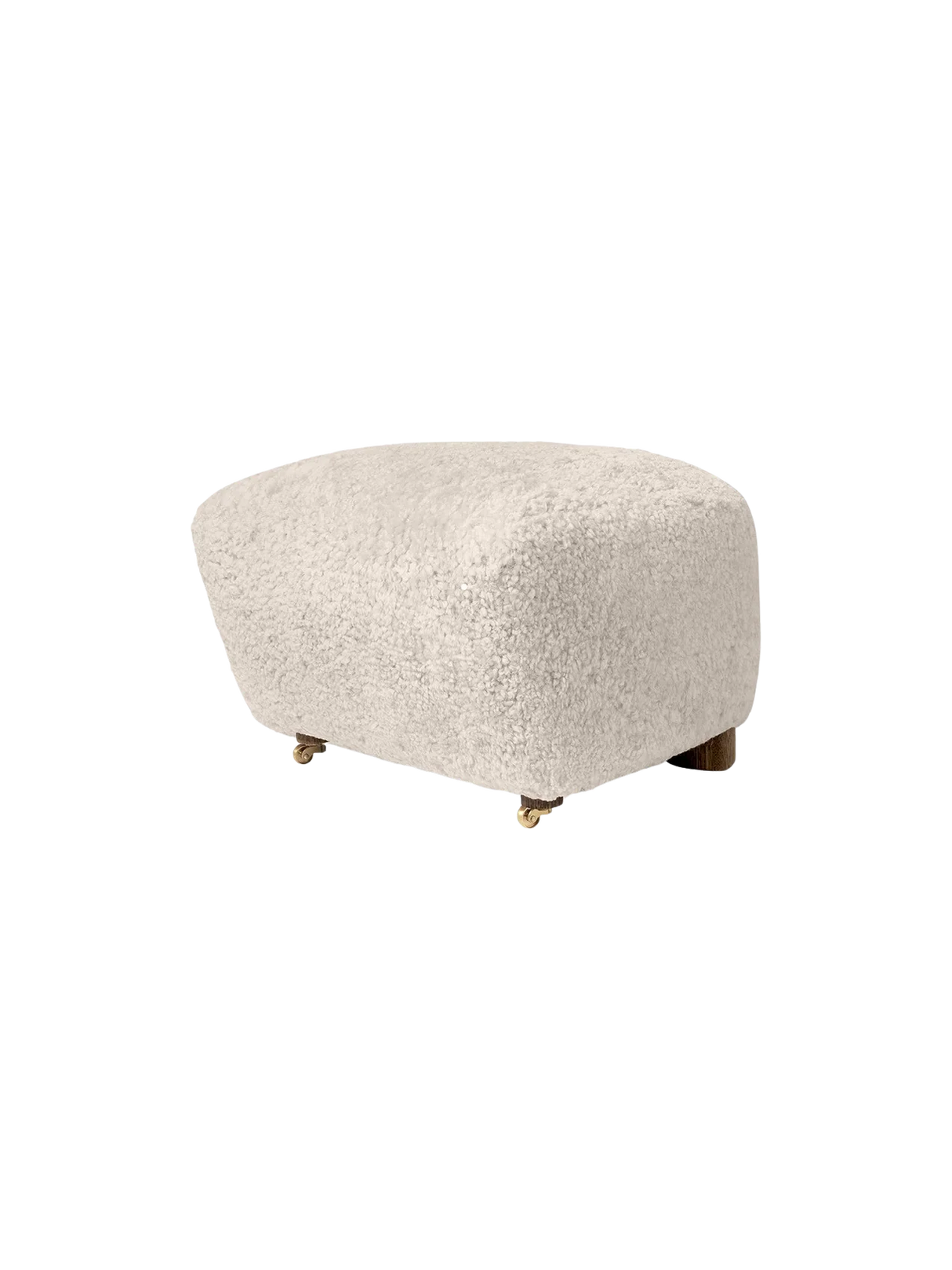 Den Trætte Mand fodskammel fra Audo Copenhagen - Dark Stained Oak - Sheepskin Moonlight - Jacobsen Plus