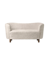 Mingle Sofa fra Audo Copenhagen - Dark Stained Oak - Sheepskin Moonlight - Jacobsen Plus